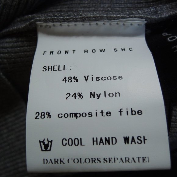 Front Row Shop Black & Gray Color Block Cozy Knit Pencil Skirt XS NWT - Picture 6 of 6